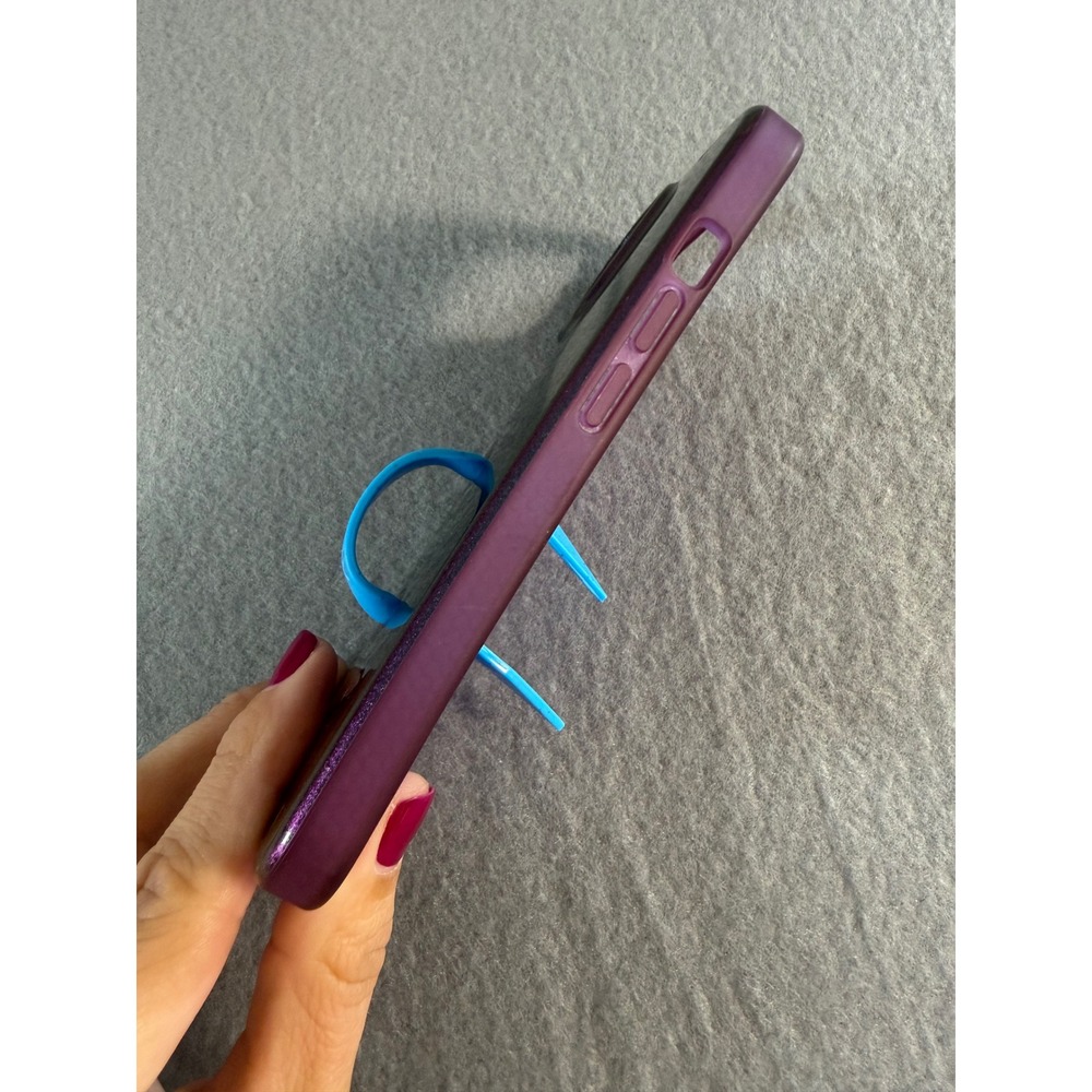 Loopy Case iPhone 13/14 Original 6.1 Purple Iridescent Glitter with Blue Loop - Picture 2 of 6